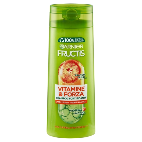 Garnier Fructis Shampoo Vitamine & Forza, shampoo fortificante per capelli fragili, 250 ml